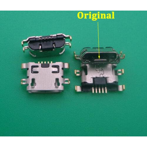 50pcs Mini Micro USB DC Charging Socket Port Connector jack power plug for Alcatel 5025g charger dock