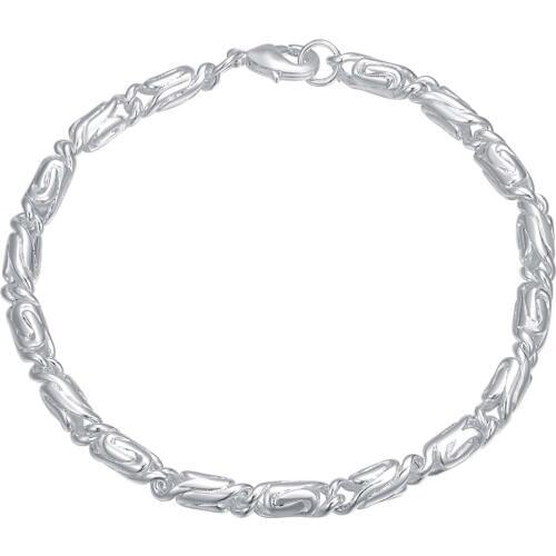 AB149 Mens Jewelry Silver color chain bracelet fashion cool street style Top quality Factory Outlet