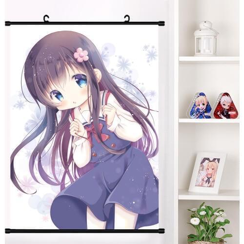 Anime Watashi ni Tenshi ga Maiorita! Hana Shirosaki Cosplay Wall Scroll Mural Poster Wall Hanging Poster Home Decor Collect Gift