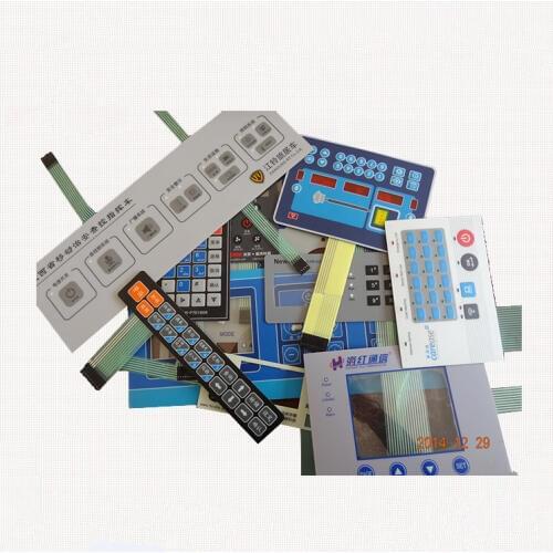 Free Ship Custom Membrane Switch Keypad With LCD Window/ LED Waterproof Membrane Switch Polyester PET PC PVC Panel Switch