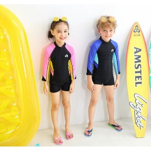 Girls Bikini Swimming Suit For Kids Swimsuit Child Rashguard Swimwear Children Toddler Boys Swim 2020 One Piece Swim Split Print