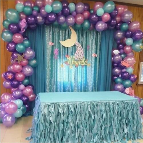 Mermaid Concept Metallic Balloon And Balloon Chain