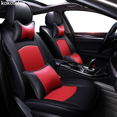 Kokololee custom real leather car seat cover for Mitsubishi pajero sport pajeroV93/V97 OUTLANDER EX ASX Grandis auto Accessories