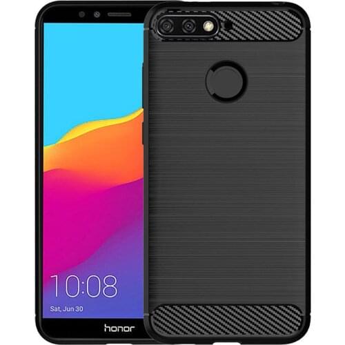 Huawei Honor 7A Pro AUM L29 Case Carbon fiber Cover Phone Case For Honor 7C AUM L41 Huawei Y6 Prime 2018 Shockproof Bumper