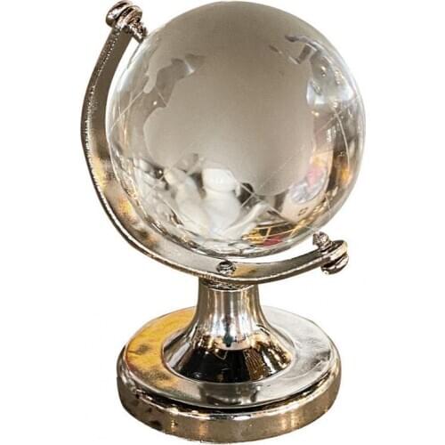 Decorative Round Earth Globe Delicate Practical Mini Artificial Crystal Sphere Ball for Office