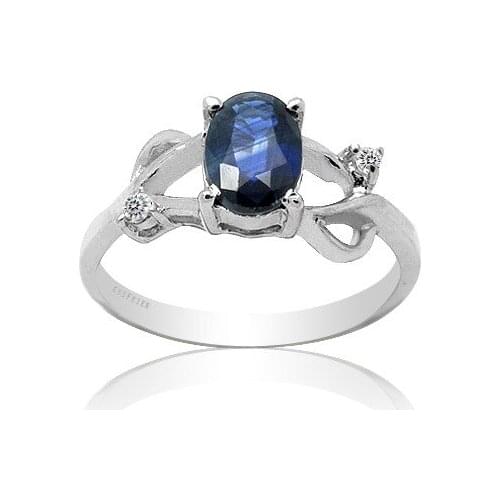 Design Style Sapphire Ring for Engagement 5mm*7mm Natural Sapphire Silver Ring Fashion Silver Sapphire Jewelry