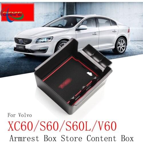 For Volvo XC60 S60 S60L V60 2012-2019 Central Armrest Box Storage Box Modified Central Storage box Car Accessories