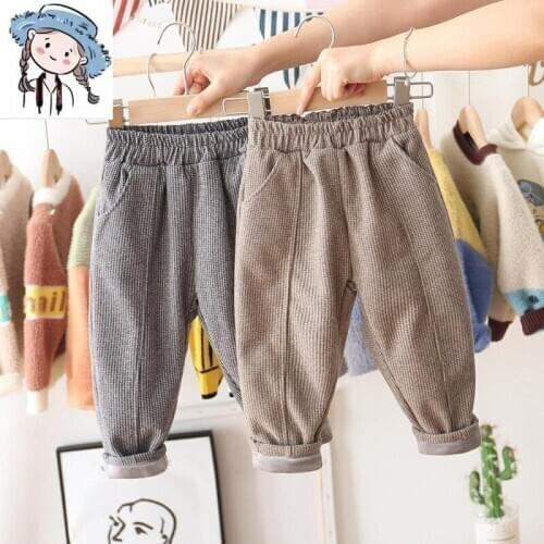 Elegant Cotton Spring Autumn Jeans Pants Warm For Girls Boys Children Kids Trousers Clothing Teenagers