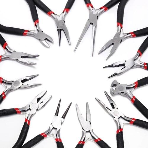 Round Beading Tools Chain Pliers Bent Multi-Purpose Cutter Mini Jewelry Nose