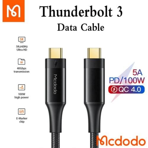 MCDODO Thunderbolt 3 Data Cable Type-C to HDMI 3.0 Cable 100W PD Charging / 40Gbps Data Transfer Speed/ Projection Display 5K 60