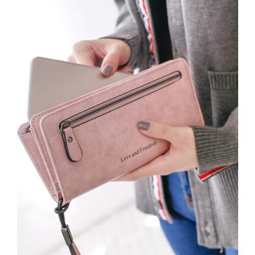 Brand Wallet Women Fashion PU Leather Long Wallet Ladies Purses High Quality Women Wallet Phone Card Holders Carteira Feminina