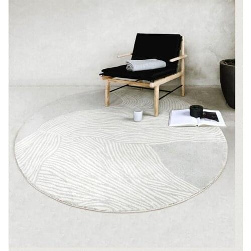 Nordic Round Carpet Bedroom Living Room Modern Simple Fluffy Carpet Computer Chair Rug Bedside Cloakroom Soft Plush Floor Mat