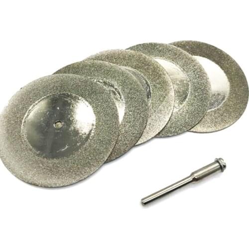 Hot Sale High Quality 5pcs 50mm Diamond Cutting Discs & Drill Bit For Rotary Tool Dremel Stone Blade