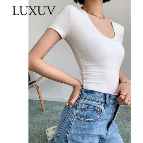 Женские футболки с коротким рукавом LUXUV China At AliExpress