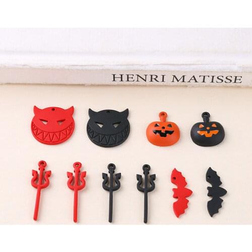 10pcs/pack Halloween Evil Pumpkin Metal Charms Earring Keychain DIY Jewelry Making Zinc Alloy Charms for Bangles