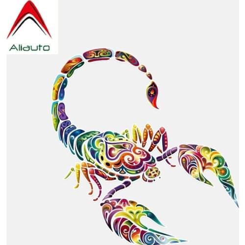 Aliauto Personality Car Sticker Unique Colored Scorpion Decoration Sunscreen Waterproof Reflective Cartoon Decal PVC,12cm*11cm