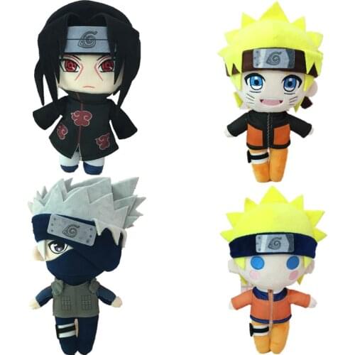 New 20CM Naruto Plush Doll Kakashi Doll Catching Machine Uchiha Ltachi Doll Toy