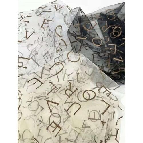 New Letters Net Yarn Lace-Fabric Embroidery Summer Women Children Dress Skrit DIY Sewing Accessories Decroative