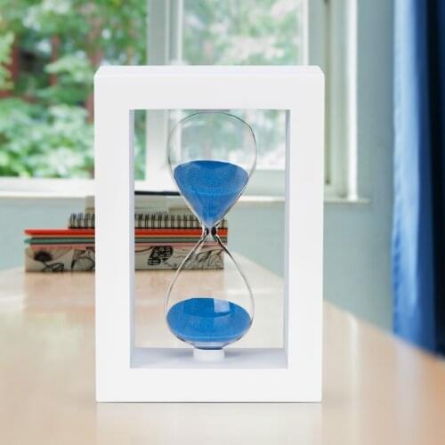 Nordic style Creative Solid wood frame glass hourglass 45/60 minutes sand timer modern art Craftwork Home Desk gifts accessory