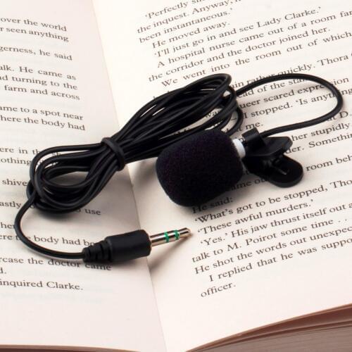 2019New 1Pcs 30Hz~15000Hz Mini 3.5mm Tie Lapel Lavalier Clip On Microphone for Lectures Teaching Wholesale Hot sale