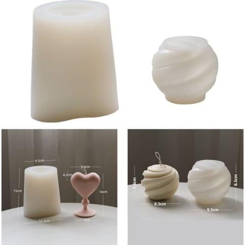 Durable 3D Candle Mould Handmade Aromatherapy Candle Making Silicone Mold