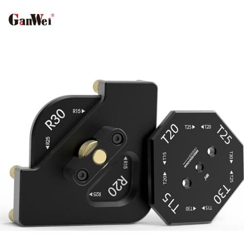 GanWei 8 in 1 Corner Radius Template Jig Fillet Arc Locator Jig For Trimming Machine Wood Router Woodworking Tools