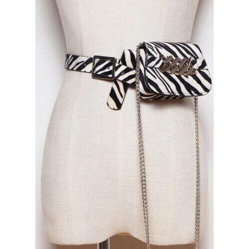 DAEYOTEN Animal Pattern Bag Women 2021 Fanny Pack Faux Fur Shoulder Bag Retro Coin Purse Luxury Women Brand Handbags ZM0935