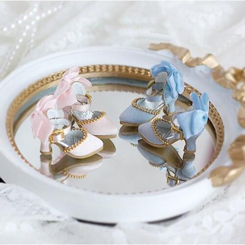 1 Pair High-heel Shoes for blyth Doll Fashion Bowtie ob11 Shoes accessories for Pullip, azone, Momoko, Jerryberry 1/6 Doll