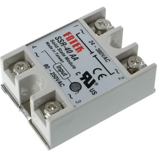 Solid State Relay Module SSR-40AA 40A 250V 80-250V DC Input 24-380VAC Output 85DA