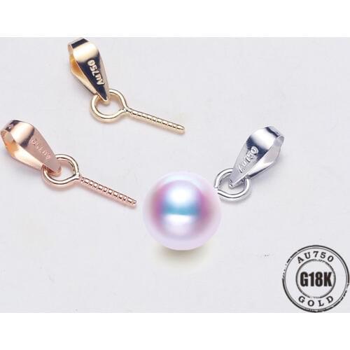 Hot Sell Solid 18k Yellow Gold Pendant Clip Clasp Pinch Clip Bail Pendant Connectors Bail Beads Jewelry Findings DIY Jewelry Acc