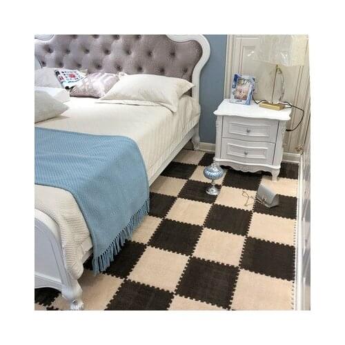 10pcsTwo color stitching 30*30cm Carpet Living Room Bedroom Children Kids Soft Magic Jigsaw Splice Heads Climbing Baby Crawing M