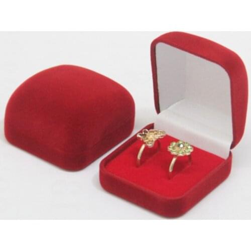 100pcs/lot Flocking Jewelry Box Earring Stud Couple Ring Double Rings Boxes Jewelry Storage Packaging Cases Gift Boxes Wholesale