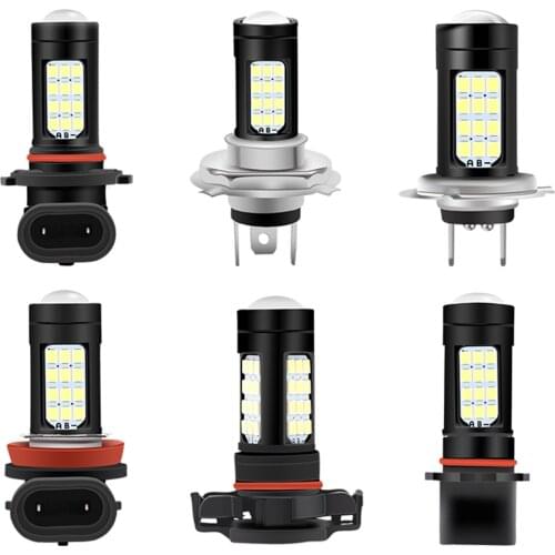 2x H8 H9 Led H4 H7 H11 9005 HB3 9006 HB4 H16 JP Car 2835SMD LED Fog Headlight Bulbs 6000K White Auto Fog Lamp Day Running Light