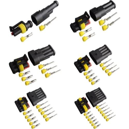 5-piece set 1P, 2P, 3P, 4P, 5P, 6P, AMP 1.5, plug and socket, car waterproof connector, car xenon lamp connector