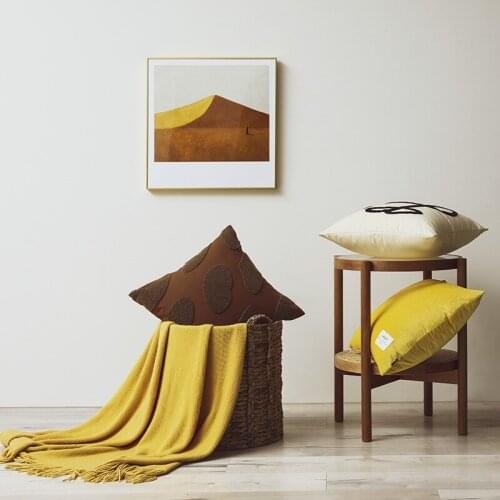 Velvet Pillows Home decor Soft Cotton Embroidery Pillowcases Nordic Cushion Cover 45x45cm Decorative Home Cafe Shop Pillow Cover