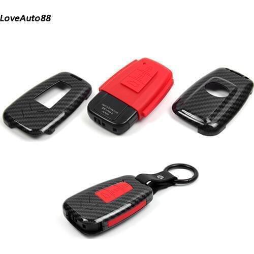 Car Key Case Protection Key Cover Shell Keychain Ring Accessories Remote 3 Button 2 Button For Toyota RAV4 RAV-4 2019 2020 2021