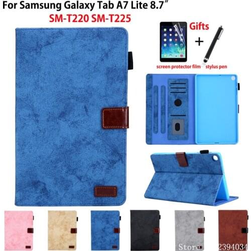 Case For Samsung Galaxy Tab A7 Lite 8.7 2021 SM-T220 SM-T225 T220 T225 Cover Funda Tablet Business protective Stand Shell +Gift