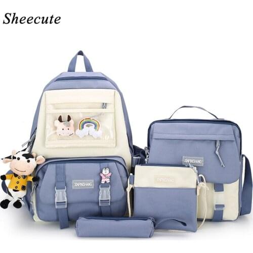 Fashion Backpack Children School Bags for Teenage Boys and Girls Backpack Oxford Cloth Waterproof Kids Bookbag Cute Backpacks