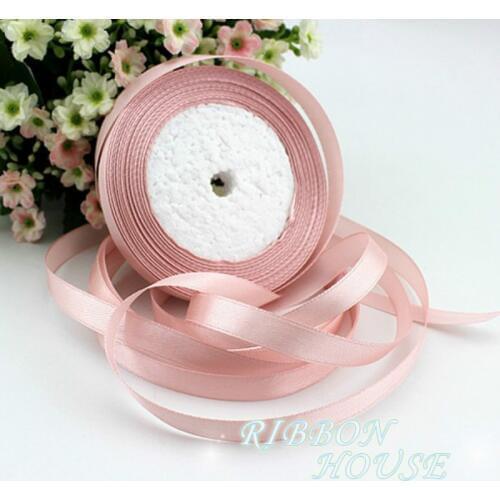 22m Long Pink Silk Satin Ribbon 10mm Wide Party Home Wedding Decoration Gift Wrapping Christmas New Year DIY Material Supplies