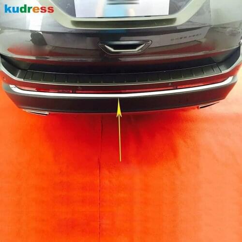 For Ford Edge 2015 2016 2017 ABS Chrome Rear Bumper Cover Trim Tailgate Decorative Strip Trims Sticker Car Styling Accessories