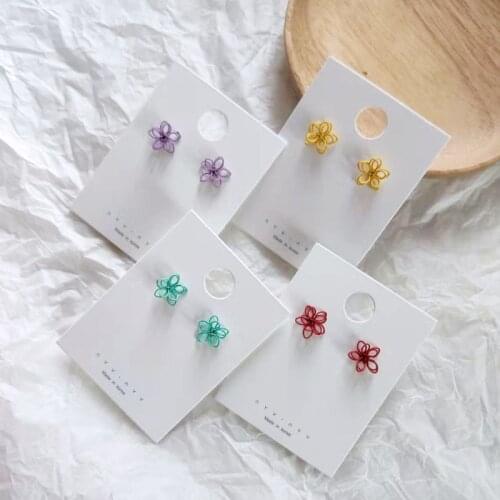 Exquisite Flower Ear Stud Simple Earrings For Girl Ear Accessories Cute Individuality Temperament Drop Pendientes Eardrop