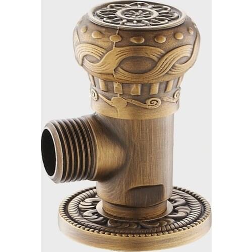 Filling Valve Antique Brass Kitchen Bathroom Accessories Angle Valve for Toilet / Sink / Basin / Water Heater Angle Valve WS-008