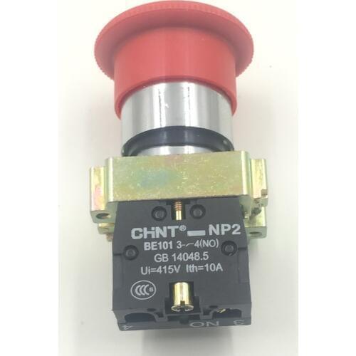 CHINT mushroom knob switch emergency stop button NP2-BS541 a normally open 22 holes