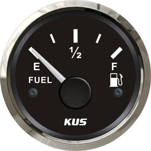 KUS 12V/24V Universal 2" 52mm Car Motorcycle Boat 0-5V Signal Fuel Level Meter Gauge With Red and Yellow available