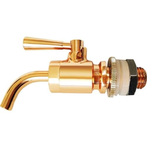 12mm High Quality Wine Faucet Brass Rose Gold Oak Barrel Juice Drink Glass Bottle Tap Miniature Bibcocks Practical Dispenser