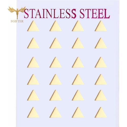 Minimalist Triangle Earrings For Women Gold Steel Earrings Set Wholesale Stainless Steel Jewelry oorbellen goud
