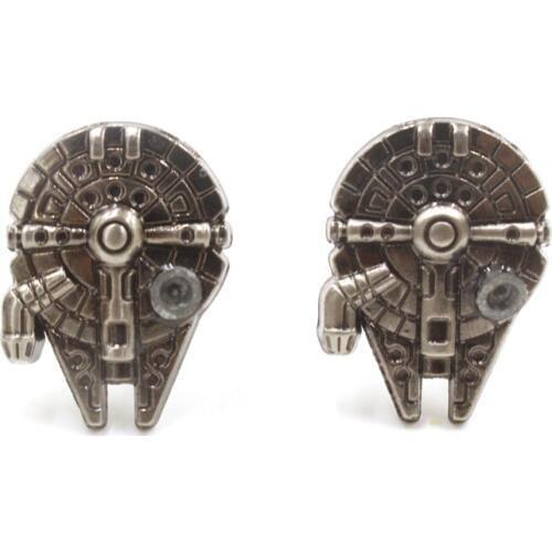 Fashion movie accessories star wars Millennium Falcon cufflinks for mens shirt metal cufflink bouton de manchette cufflinks