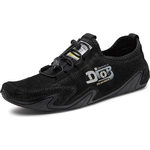 Men Shoes Sneakers Casual Genuine Leather Shoes Lace Up Driving Moccasins Autumn Winter Mens Shoes Rubber Sole