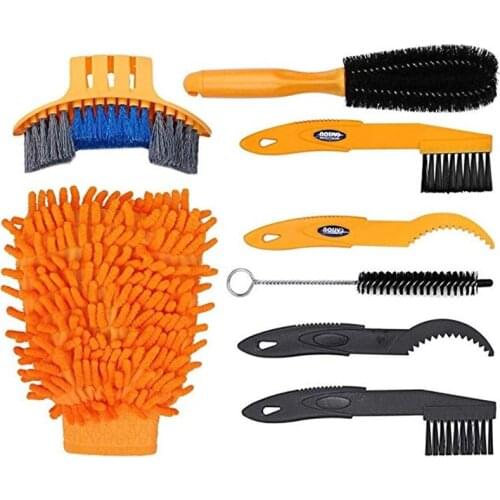 1set Bicycle Chain Cleaner Set Tire Brush Tool Kits Bicycle Cleaning Glove Bike Cleaning Kit MTB Mountain Road Bike Accessories