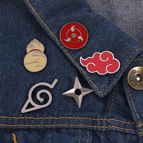 Popular Japanese Anime Playing With Rolling Clouds, Hot Wheel Gourd, Darts Brooch, Enamel Pin Badge Jewelry Gifts